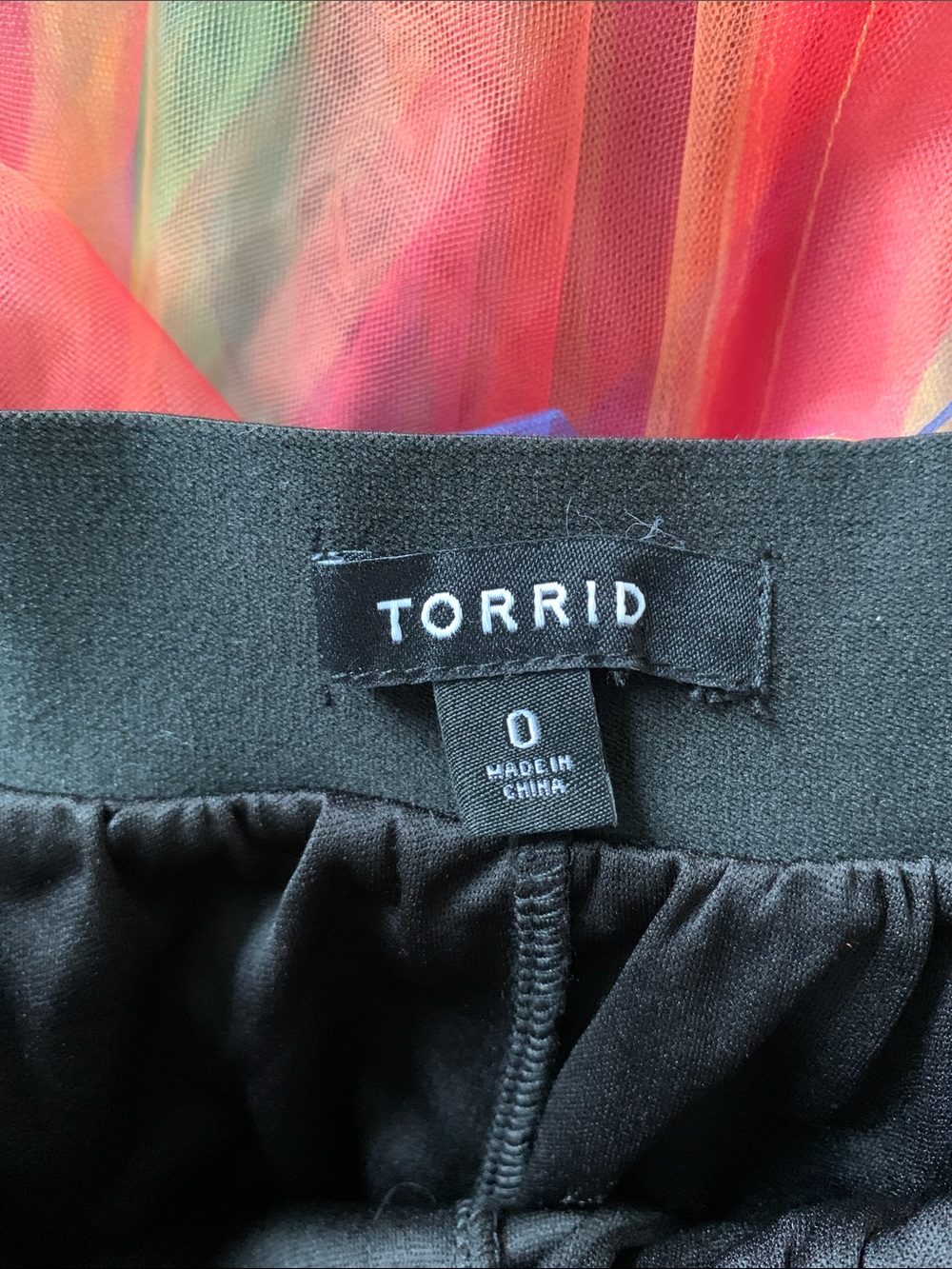 Torrid Rainbow Tulle Midi Skirt Size 0 Multicolor Elastic Waist - Picture 9 of 9